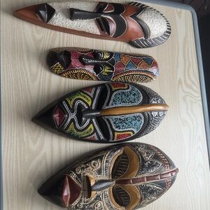 Colorful African Tribal Mask Set